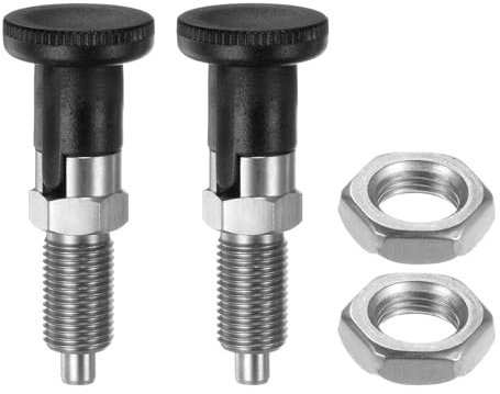 QUARKZMAN 2pz Pulsante Sfera Molla Naso M10x1 Lunghezza Filettatura 5mm Dia. Perno Plastica Acciaio Inossidabile Plastica Autobloccante Plastica Indicizzante per Attrezzature Industriali