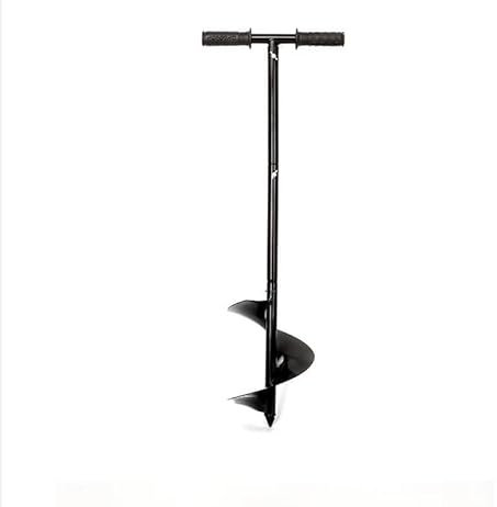 Fence Post Auger Set, Ø150mm Manual Post Hole Borer with Non-Slip Handle, Garden Hand Drill Spiral Steel Digger Tool for Deep Cultivating, Bulb Planting, Umbrellas, Ice, Mixing Fertilizer (Ø150mm)