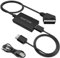 Giantdeer Cavo Convertitore da Scart a HDMI, Adattatore da Scart a HDMI 720P/1080P HD con Cavo di Alimentazione + Kable a Doppia Interfaccia Compatibile con PS3/Xbox/DVD/VHS Video Recorder