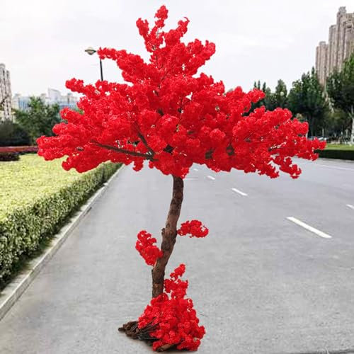 Decoración de árbol de cerezo artificial, flores de cerezo japonesas realistas para bodas en interiores y exteriores, impresionante decoración de árbol