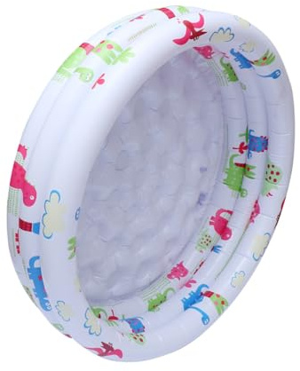 HEMOTON Piscine Gonflable Ronde Petite avec Pompe pour Garçon Fille de Jardin Extérieur Piscine pour Tout-Petits