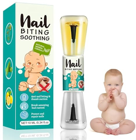 Esmalte Uñas No Morder, Esmalte Amargo Transparente, Líquido de Anti Morderse las uñas, con Natural de Sabor Amargo, Para No Morderse En Niños Y Adultos