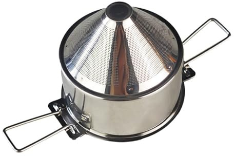 BildeeMait Filtro de café reutilizable de doble capa de acero inoxidable con asas, plegable para verter y preparar por goteo, diseño portátil de viaje