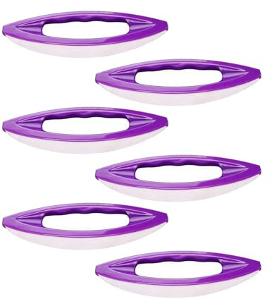 6Pcs Purple Sheepskin Nail Polishing Tools, Portable Buffers | Lightweight ABS Plastic Accessories for Shaping Nail Edges and Polishing Naturally, Compact Manicure Supply for Trips