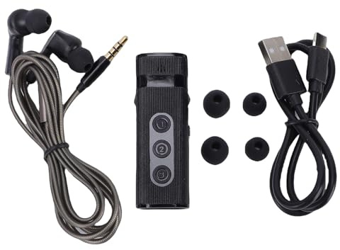 Topiky Amplificateur Auditif pour Personnes âgées, Amplificateur de Son Rechargeable avec écouteurs Filaires, Audio Personnel et Dispositif D'amélioration de la Voix, (Black)