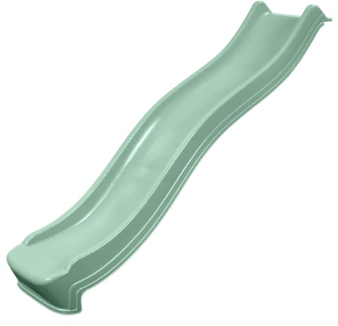 Plum Play 2.2m Childrens Heavy Duty Outdoor Garden Slide Attachment for Climbing Frame Playcentre Tree House - For Platforms Decks 4ft or 1.2m (Pastel Green)