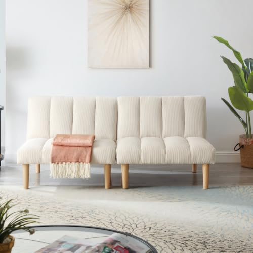 HOgebIG 2-sitsig bäddsoffa 167 cm – vikbar soffa med | 3 oberoende justerbara ryggstöd, 3-i-1-funktion: Soffa, fåtölj och fullvärdig gästsäng, hudvänlig andningsbar