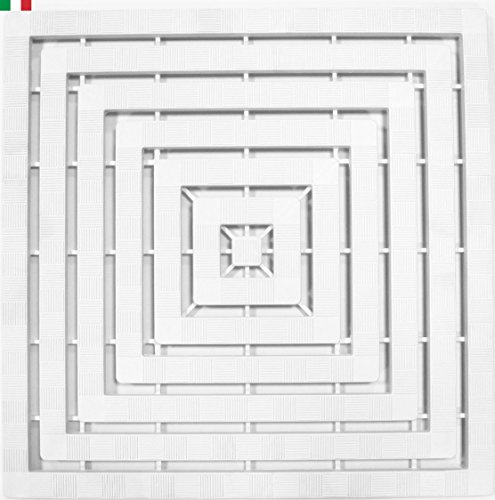 CENNI 75831 Caillebotis de Douche en Plastique Blanc 60 x 60, Made in Italy