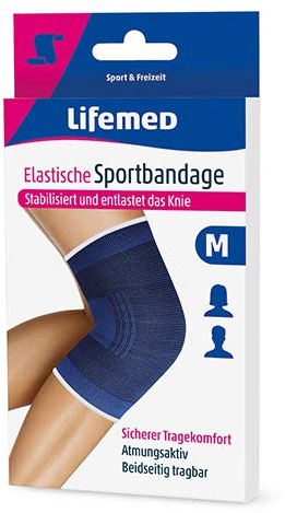 Lifemed - Rodillera elástica (talla L, estabiliza y alivia la rodilla, comodidad segura, 3 unidades)