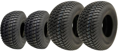 20x10.00-8 & 15x6.00-6 Lawnmower Grass Tyres 4ply Journey P332 (Set of 2 & 2)