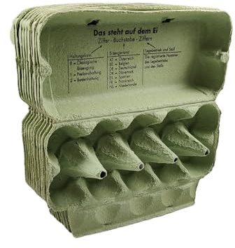 Ingbertson Eierpappen – 10er Set für je 10 Eier | Stabile Eierkartons aus Pappe | Sicherer Transport & Aufbewahrung von Hühnereiern (Grün)