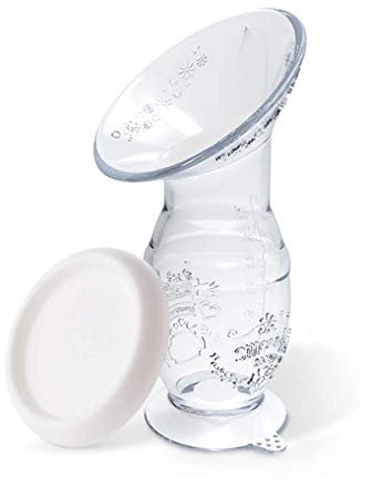 Bestele Tiralatte Manuale, 100ml Silicone Coppa per la Raccolta del Latte Materno Tiralatte per Allattamento e Pappa, BPA Senza Tiralatte Biberon Pompetta Ventosa per L'allattamento