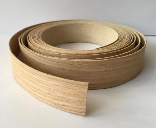 Ruban de placage de bois de chêne pré-collé au fer à repasser 25 mm de large x 5 m