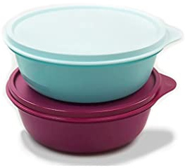 Tupperware Kühlschrank Hit-Parade 600 ml helles türkis + Dunkelpink Dose