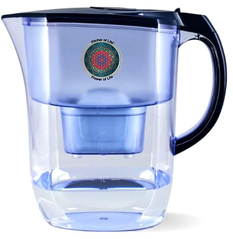 Life Ionizer Pitcher of Life 3,8 l alkalischer Wasserkrug mit 2 l Filterkapazität, 6-stufige überlegene Filterkartusche, BPA-frei, umweltfreundlich