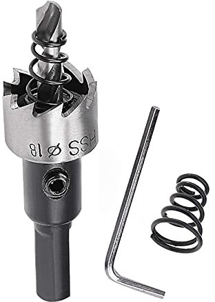 SagaSave 18 mm Forets en acier rapide - Scie cloche en carbure - Très résistant - Pour métal, acier inoxydable, cuivre, fer