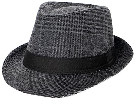 Herrenhüte Winter Mode Filzhut Winterhut Wintermütze - Fedora Hut mit breiter Krempe Outdoorhut Trilby Hüte