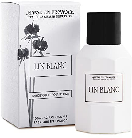 JEANNE EN PROVENCE - Profumo Uomo Lino Bianco - Eau de toilette - Flacone spray 100 ml - Made in France à Grasse
