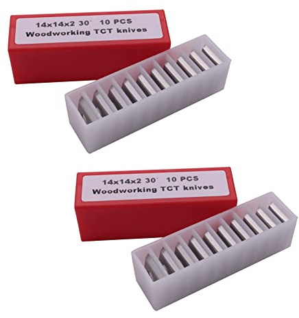 20 cuchillas de inserción de carburo de torneado de madera, fresado de 30 grados, cincel de repuesto de 14 x 14 x 2 mm