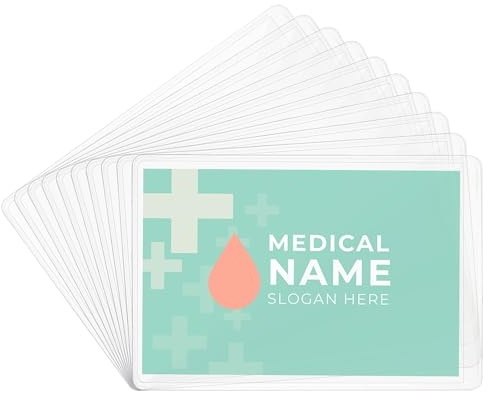 Aster New Medicare Kartenhalter, Schutzhüllen, 10 Stück, transparenter Kunststoff, wasserdicht, Kartenhalter in Brieftaschengröße, Schlitz für Sozialversicherungskarte, Versicherungskarte,