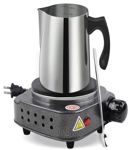 ERICAT Wax Melter for Candle Making, Candle Making Supplies, Electric Wax Melting Container With Hot Plate, Free Temperature Control and Fast Melt Up, Easy and Safe To Use, for Home, Business