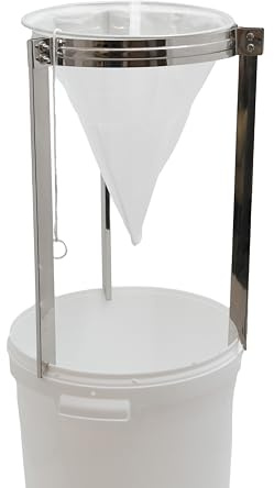 Dreibein Stativ aus Edelstahlfür Spitzsieb 32cm / 33cm Passt auf jeden Behälter, Sieben, Spitzsieb für Feinsieb