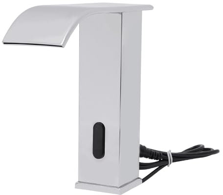 Infrarot Sensor Wasserhahn, Automatisch Induktion Wasserfall Badarmatur, 0-80°C Kaltwasser Armaturen Waschtischarmatur für Schulen Hotels Einkaufszentren Andere