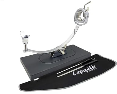 FERRETERIA LEPANTO Jamonero Profesional Giratorio y basculante, Soporte jamonero con Base de Fibra Negra Modelo Serrano (Set Negro)
