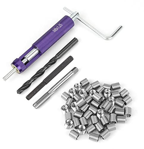 ANKROYU 50PCS M8 x 2D Gewinde reparatur, Verschleiß festigkeit Edelstahl gewickelter Drahte insatz, Schraub gewinde insatz, Gewinde insatz für Luft-und Raumfahrt maschinen