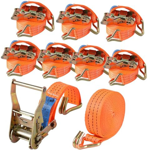 Takezuaa 8 Stück 3000kg Spanngurte mit ratsche und Haken 6Mx4CM Spanngurte mit Haken Zurrgurte mit Ratsche Spanngurt mit Ratsche für Ladungssicherung