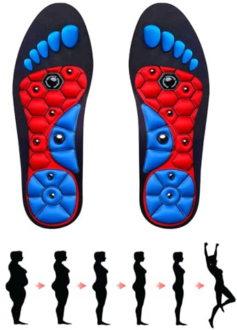 Magnetisk sula, 1 par massagesulor, magnetiska sulor med akupressur för män och kvinnor, ortopediska innersulor för plantarfötter, hälsovård (35–39)