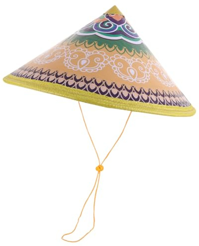 LALADEFIEE Chinese Style Bamboo Cone Hat for Costume Excellent Durability and Long Time Use, for Theme Party or Dance Performance Accessories
