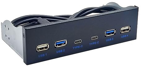 USB Tipo C e USB Pannello Frontale Hub 5.25 CD-ROM Drive Bay per Desktop ROM Drive Bay