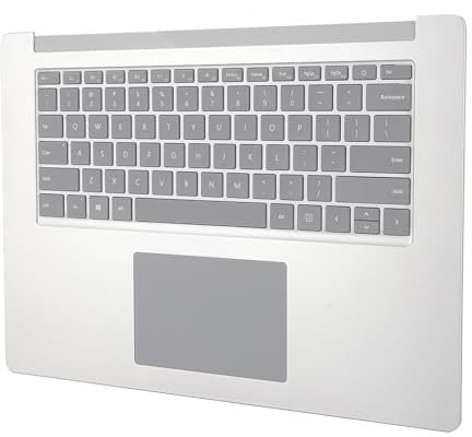 Haofy Reemplazo de la Computadora Portátil Palmrest - Touchpad de Teclado de Diseño Estándar para Laptop 3/4/5 15 Pulgadas - Uso Diario de la Oficina (Silver)