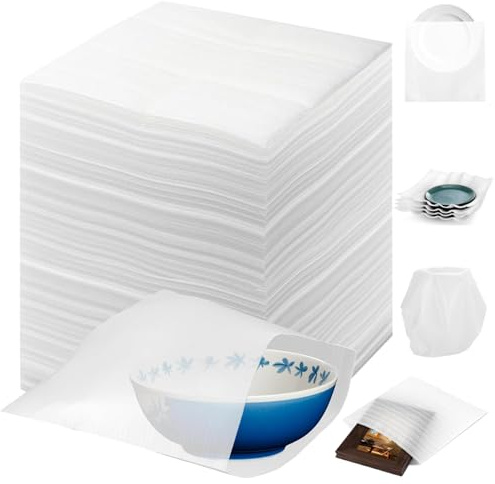 Material de Embalaje de Espuma, 100 Unidades, 300 × 300 × 1 mm, Plástico de Burbujas de Burbujas, Material de Embalaje, para Cajas de Cartón, Mudanza, Vajilla, Vasos, Botellas de Vino