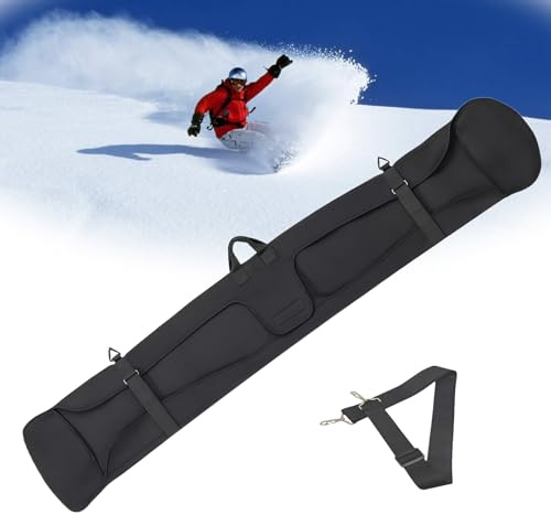 BORDEAG Snowboardtasche Schwarz, Einzelstück Snowboardtasche 165x27 cm, Einstellbarer Schultergurt Schutz Hülle, Reisen Outdoor, Für Snowboard Schutz Und Transport