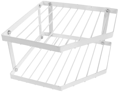 Cabilock Scaffale Angolare da Banco Cucina in Metallo Organizer Salvaspazio per Pentole Padelle e Spezie Supporto Multiuso per Angoli Compatti e Cucine Ordinate