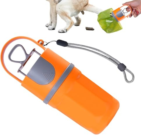 Hundbajs Skopa Med Bärrem För Avfallspåse | Handhållen Hundbajssamlare med Avfallspåse För Små MellanHundar Utomhus TrädGräsmatta Promenad Camping Resa
