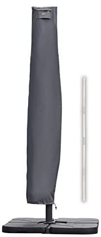 Sekey Housse de Protection Ultra-Résistante pour Parasol Déporté -260x65cm - Tissu Oxford 600D Imperméable Anti-UV avec Tige de Montage et Aérations