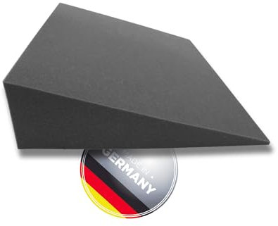 saarschaum• Keilkissen • Reflux Kissen • Matratzenkeil für Bett und Sofa • Schlaferhöhung gegen Rücken- und Nackenschmerzen B:100xL:50xH:15 (schwarz)