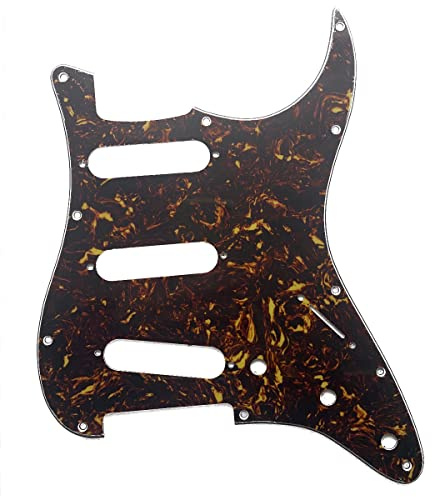 KAISH Schlagbrett für American Fender 62 Strat ST SSS, 11 Loch Vintage Pickups Gitarre Pickguard Scratch Plate mit Schrauben für American Fender 62 Stratocaster Dark Tortoise