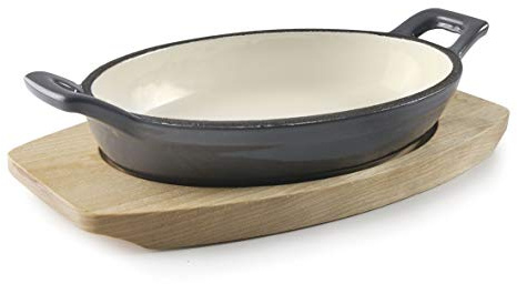 Lacor - Cacerola oval, Aluminio, Gris degradado, 21'7x15 cm - Profesional | En aluminio ligero, para guisos y cocciones uniformes; ideal para cocina profesional y uso diario en casa, cómodo y funcional