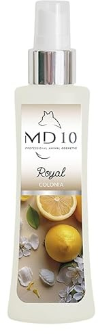 Colonia para Perros - Perfume para Perros - Duradero y Respetuoso con el pH - Apto para Todas las Razas y Edades - Sin Parabenos ni Siliconas - Fragancia Royal - 100 ml - MD10 COLLECTION