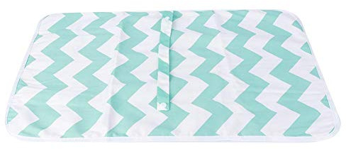 GOTOTOP Fasciatoio portatile per neonati, materassino impermeabile riutilizzabile per neonati, lavabile, per urina, fasciatoio per pannolini per neonate (60x35 cm)(Verde)