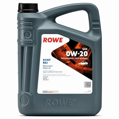 ROWE - 5 Liter HIGHTEC SYNT RSJ SAE 0W-20 Motorenöl - PKW Motoröl für Otto- und Hybridmotoren | 20348-0050-99, Hightec Synt Rsj SAE 0W-20