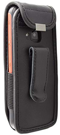 caseroxx Ledertasche mit Gürtelclip für Nokia 5310 (2020) in schwarz – robuste Handy-Tasche mit Sichtfenster & Gürtelclip aus Echtleder, ideal für Beruf, Freizeit, Outdoor & sicheren Transport