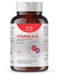 FB PHARMA - Integratore di VITAMINA A 1000mcg + VITAMINA E 47mg - 180 perle in SOFT GEL - per mantenimento VISTA, PELLE, CAPELLI normali - Formula studiata in Italia