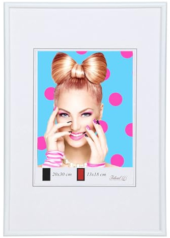 Bilderrahmen Kunststoff Lifestyle Foto Rahmen Collage Wanddeko Poster Photo Style: Farbe: Weiß | Format: 40x60