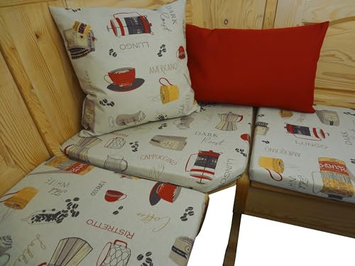 bequemer-sitzen 3- teiliges Eckbankauflagen Set Coffee 120 cm
