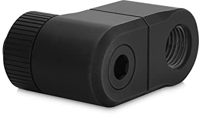 EK EKWB Quantum Torque Double Rotary Offset 28 Fitting, Schwarz